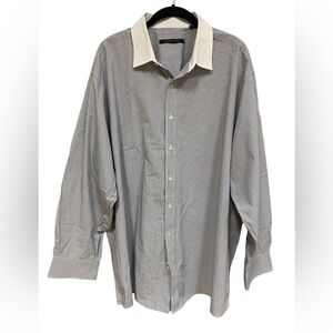 Sean John Mens Button Up Long Sleeve Shirt Big & Tall Size 18.5 34/35 gray
